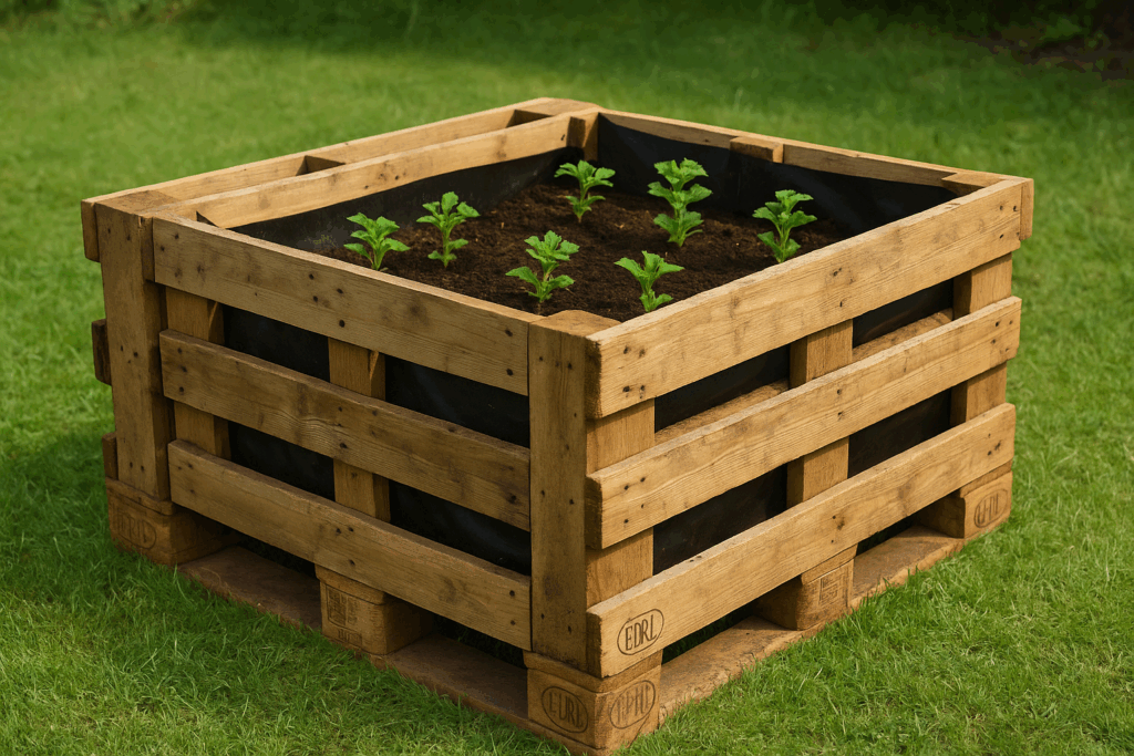 Hochbeet selber bauen aus Europaletten